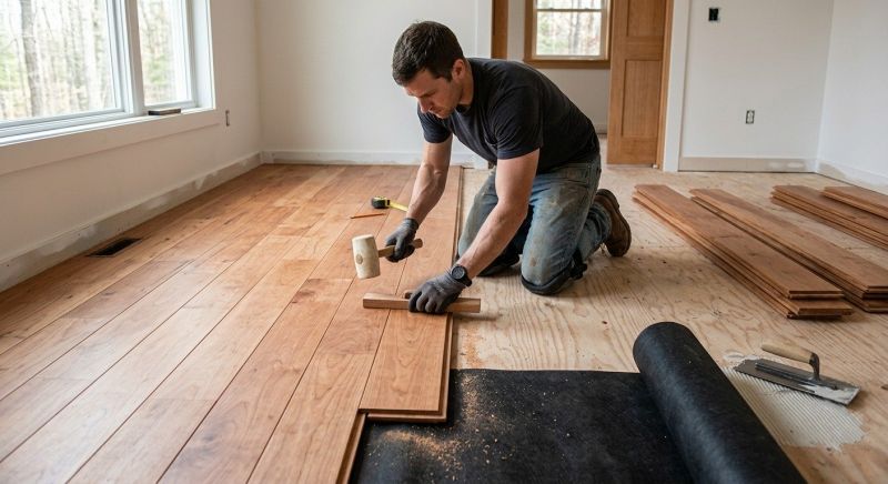 Cherry Floor Installation in Poway, CA