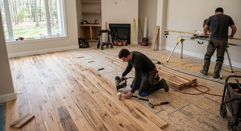 Hickory Floor Installation in Carlsbad, CA