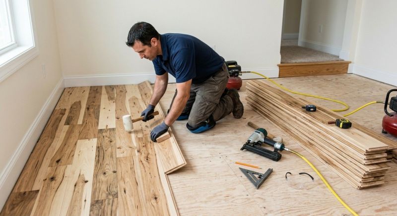 Hickory Floor Installation in Carlsbad, CA