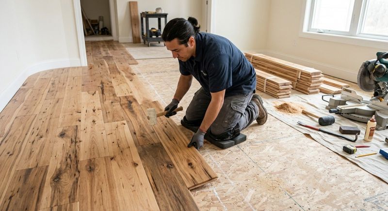 Hickory Floor Installation in Carlsbad, CA