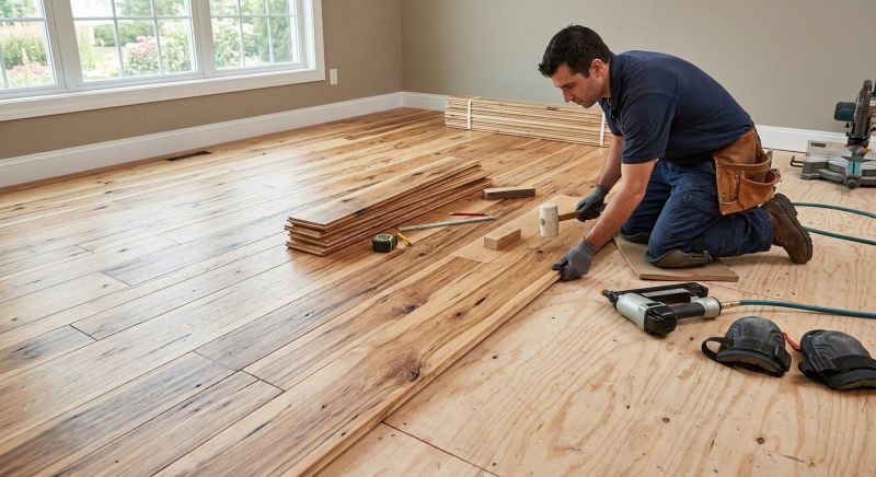Hickory Floor Installation in Carlsbad, CA