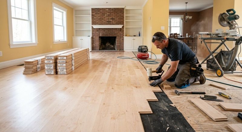 Maple Flooring Installation in Fallbrook, CA