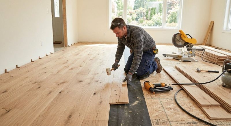 Oak Floor Installation in La Jolla, CA