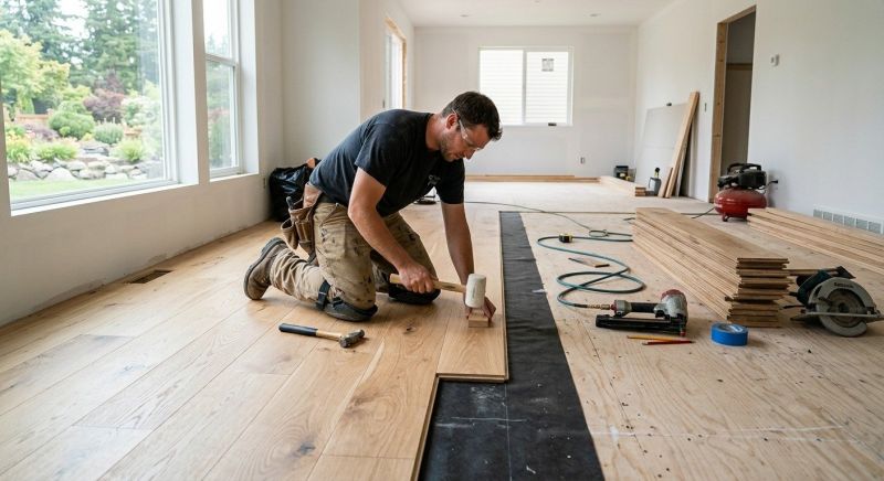 Oak Floor Installation in Carlsbad, CA
