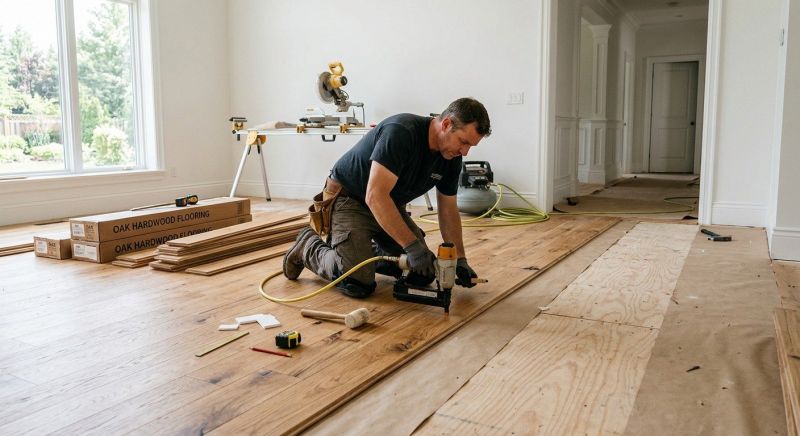 Oak Floor Installation in Poway, CA