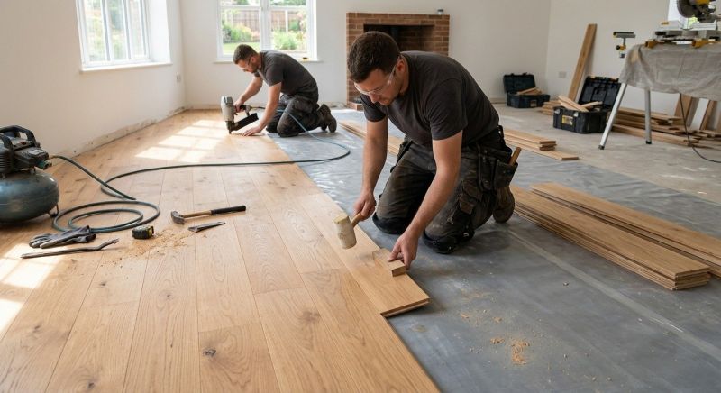 Oak Floor Installation in Rancho Santa Fe, CA