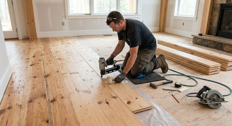 Pine Floor Installation in Carlsbad, CA